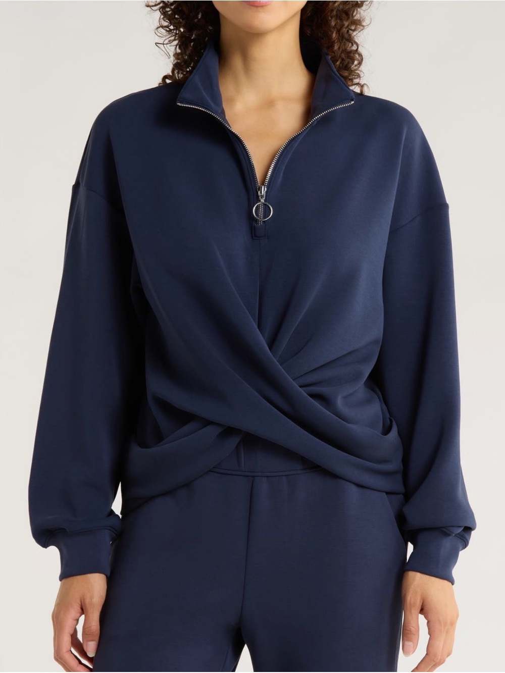 MPG Dreamweave Crossover Quarter Zip Navy S Super Soft